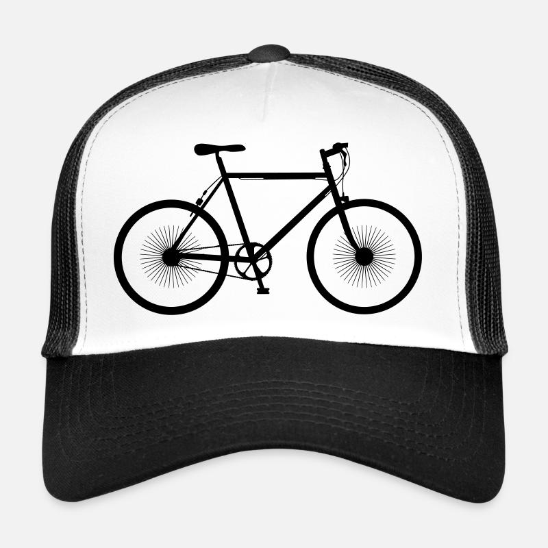 Fahrrad - Bike - Logo - Trucker Cap - Weiß/Schwarz