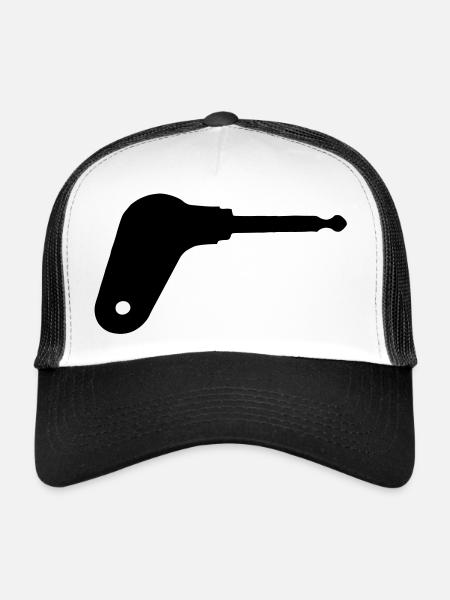 Oldtimer tractor ignition key - Trucker Cap - white/black - Front