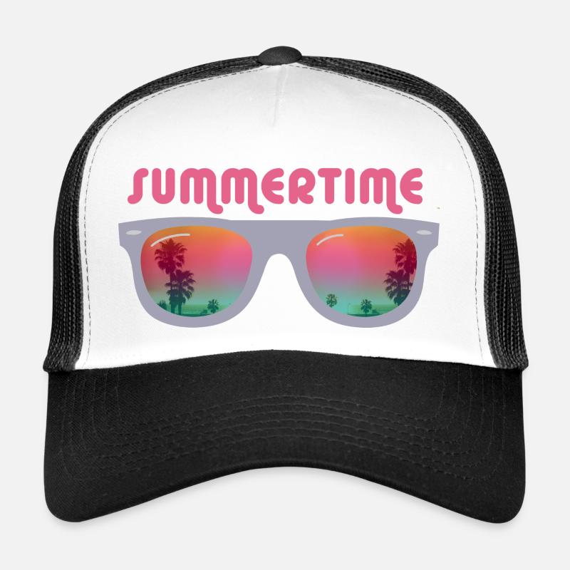 Summertime - Sunglasses Trucker Cap