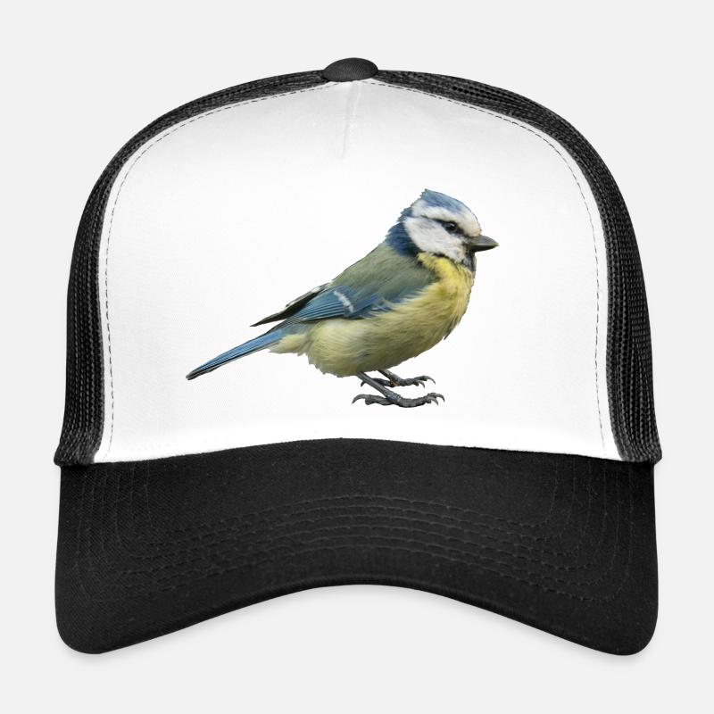 Vogel Blaumeise - Trucker Cap - Weiß/Schwarz