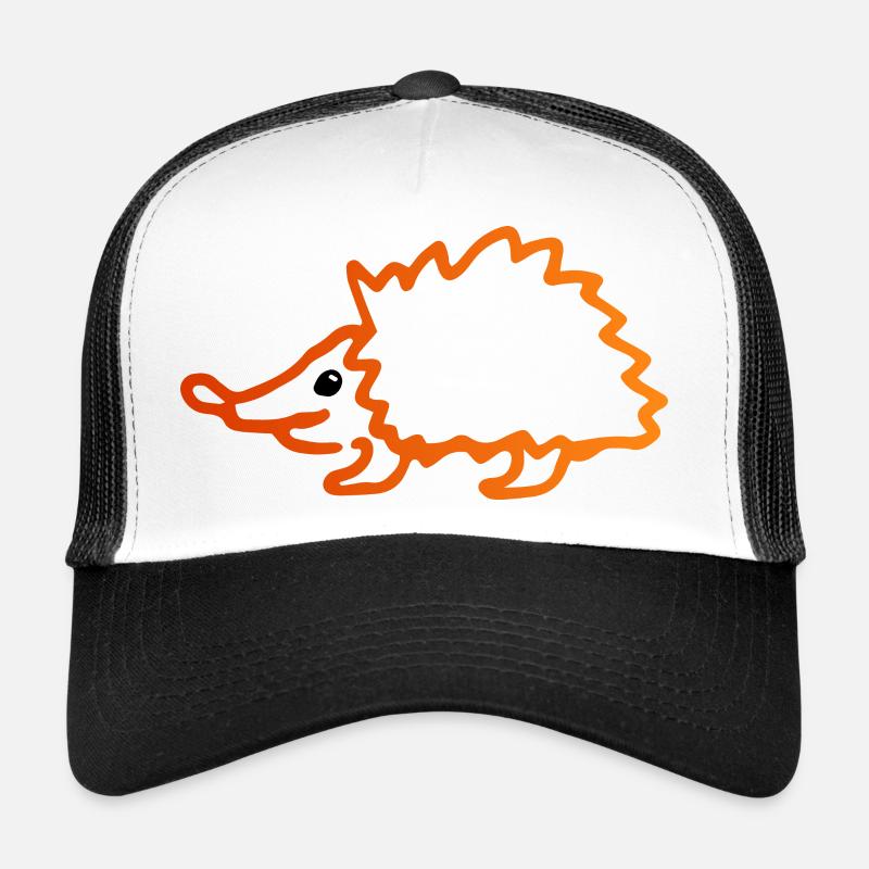 Hérisson - Casquette trucker - blanc/noir