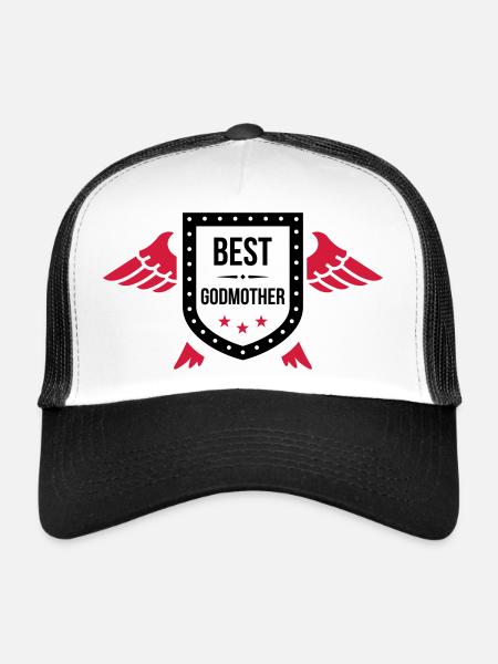Best Godmother - Casquette trucker  - blanc/noir - Devant