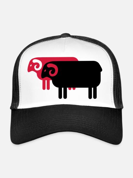 sheep - Trucker Cap - white/black