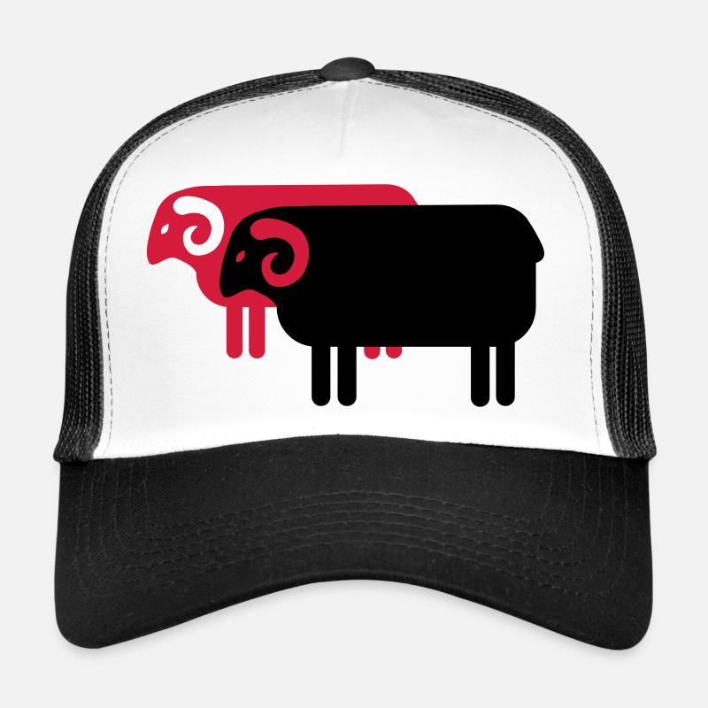 Heidschnucken Lüneburger Heide - Trucker Cap - Weiß/Schwarz