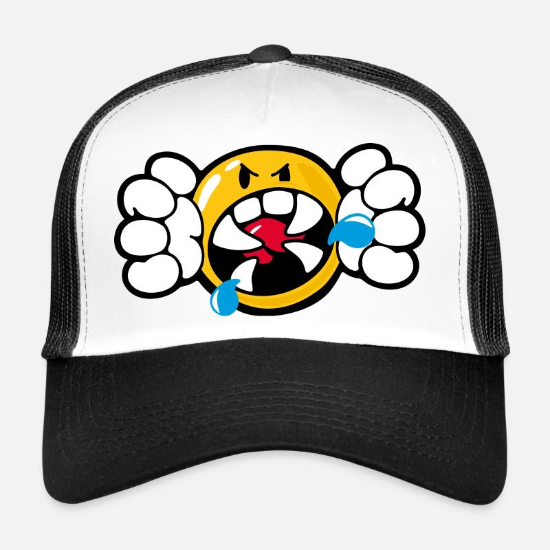 Smiley Anger Vicious Trucker Cap