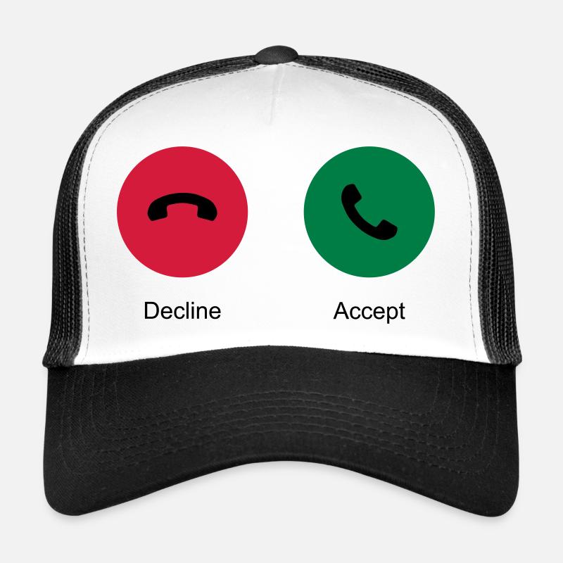 Decline Accept (Phone Call) Trucker Cap
