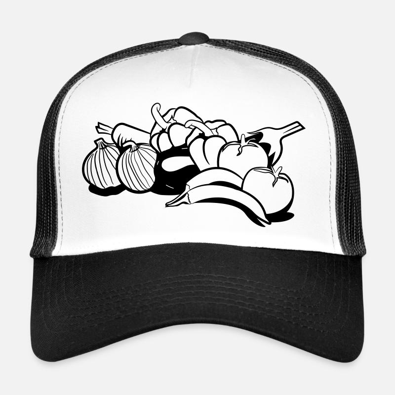 légume - Casquette trucker  - blanc/noir