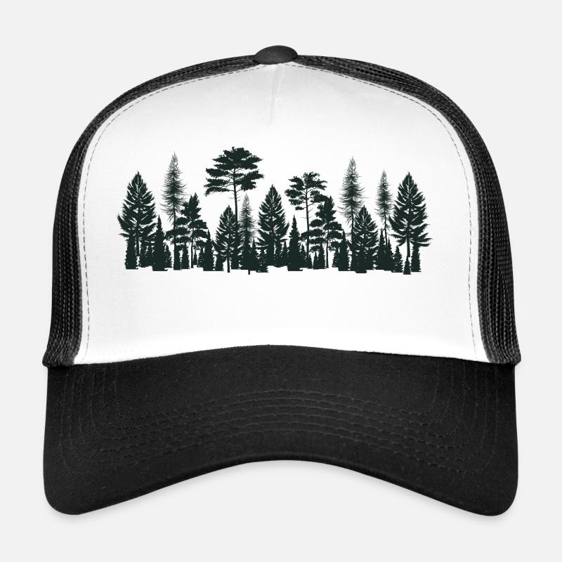 Bäume - Trucker Cap - Weiß/Schwarz