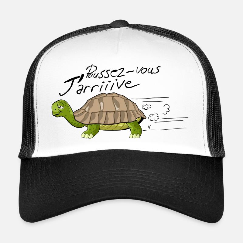 poussez vous arrive tortue dessin humour Casquette trucker 