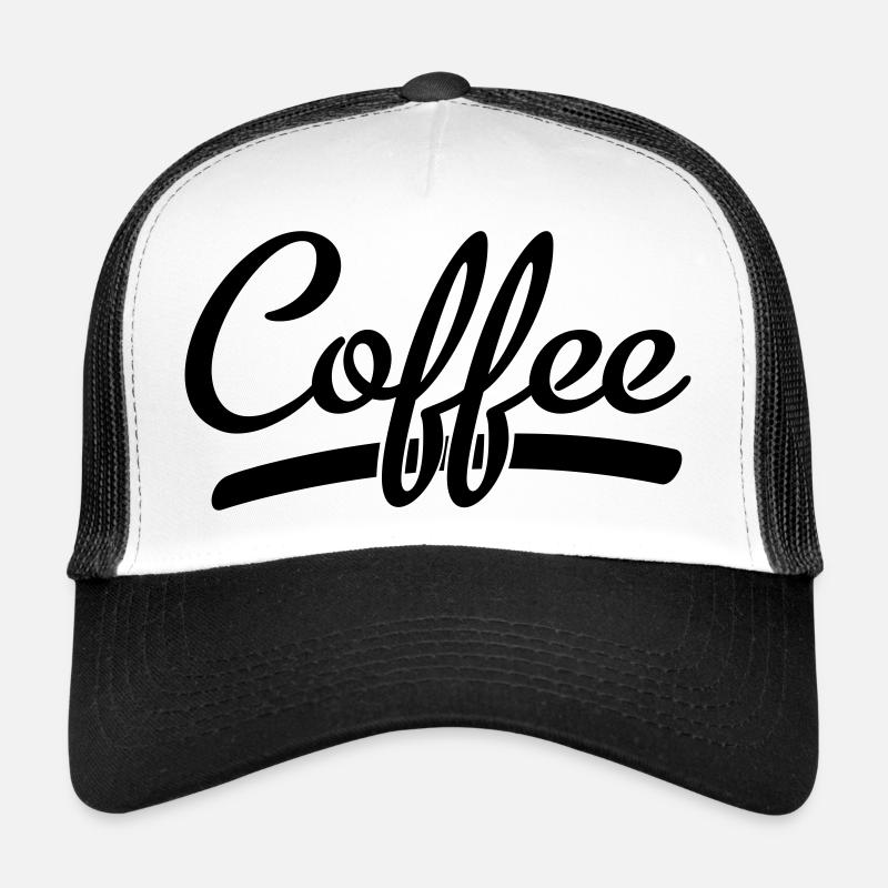 café - Casquette trucker  - blanc/noir