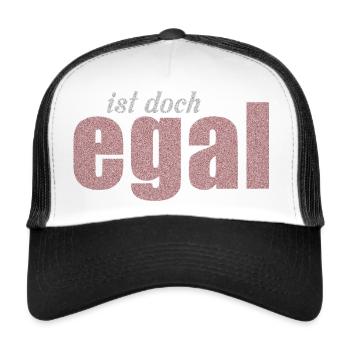 Ist doch egal - dunkel - Trucker Cap - Weiß/Schwarz - Vorne