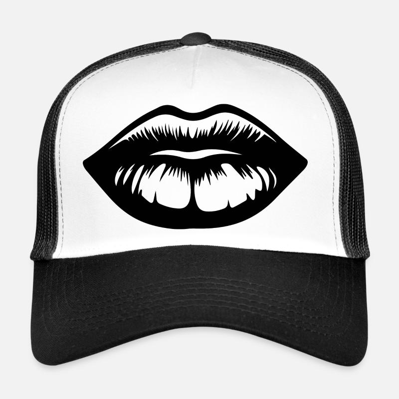 Lèvres, bouche, baisers lèvres Casquette trucker 