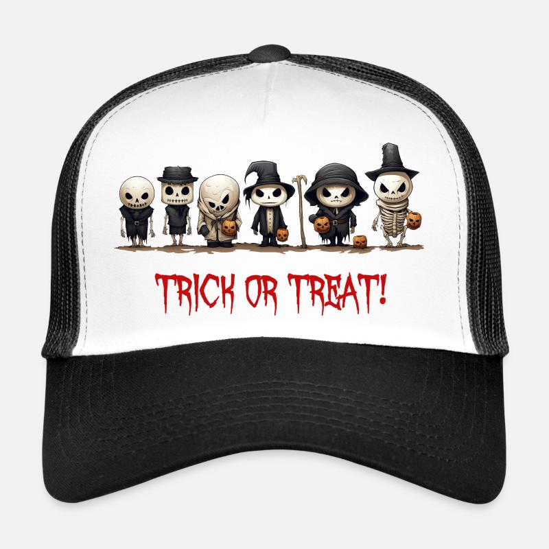 Halloween - Trick or treat - Trucker Cap - Weiß/Schwarz