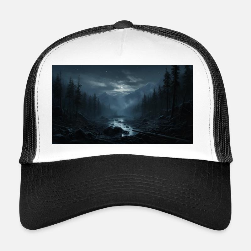 Mountain Scene with a River Trucker Cap