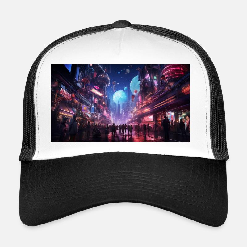 crowded place in tokyo rush hour Trucker Cap