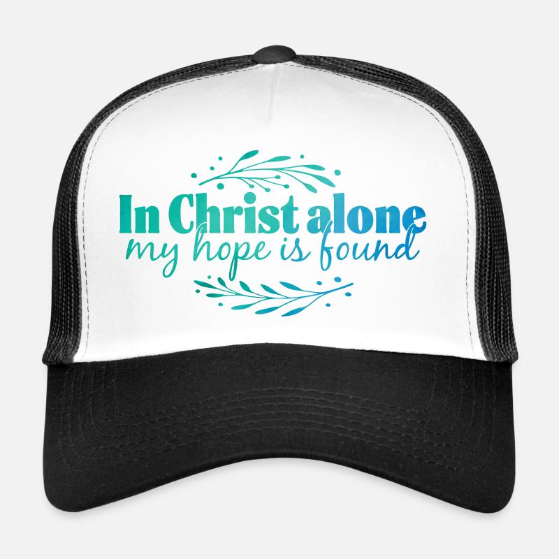 In Christ alone - Trucker Cap - Weiß/Schwarz