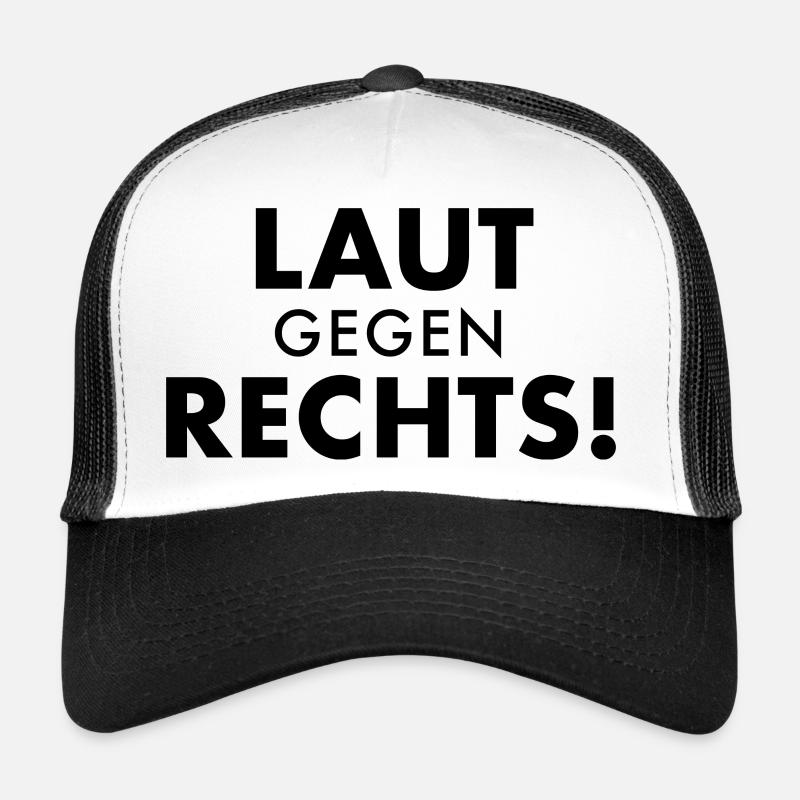 Loud against the right never again is now - Trucker Cap - white/black