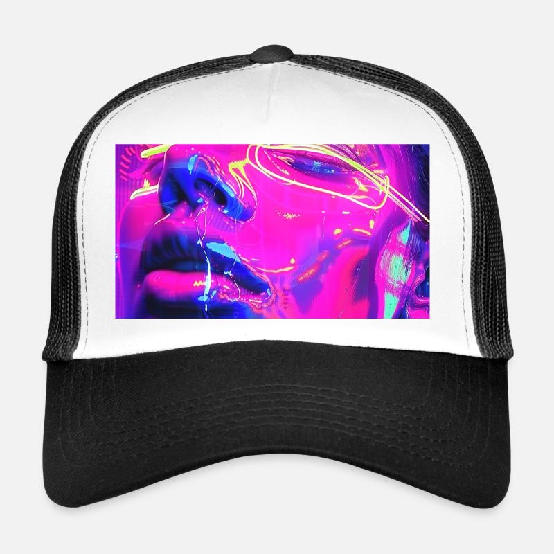 Neo-Expressionist Face Trucker Cap