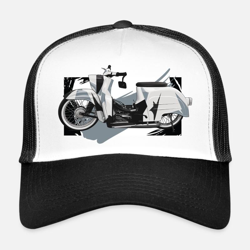 Schwalbe (camouflage) // Illustration - Trucker Cap - Weiß/Schwarz