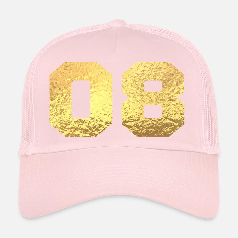 Numéro 8 paillettes doré - 8e anniversaire Casquette trucker 