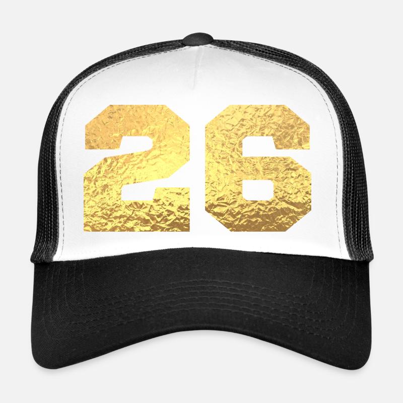 Numéro 26 paillettes doré - 26e anniversaire Casquette trucker 