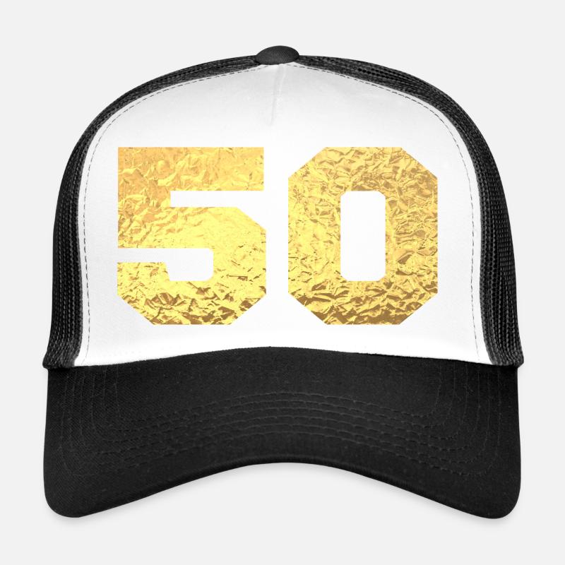 Numéro 50 paillettes doré - 50e anniversaire Casquette trucker 
