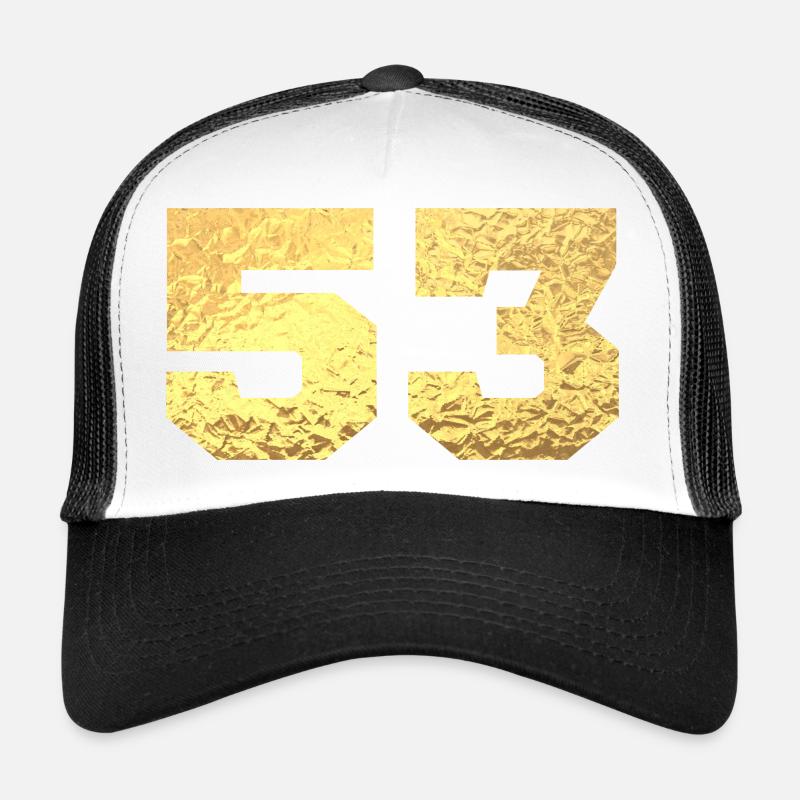 Numéro 53 paillettes doré - 53e anniversaire Casquette trucker 