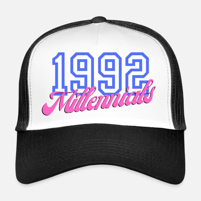 Retro 1992 Millennial Numeric Design Trucker Cap