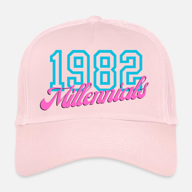 1982 Millennial Retro Numeric Design Trucker Cap