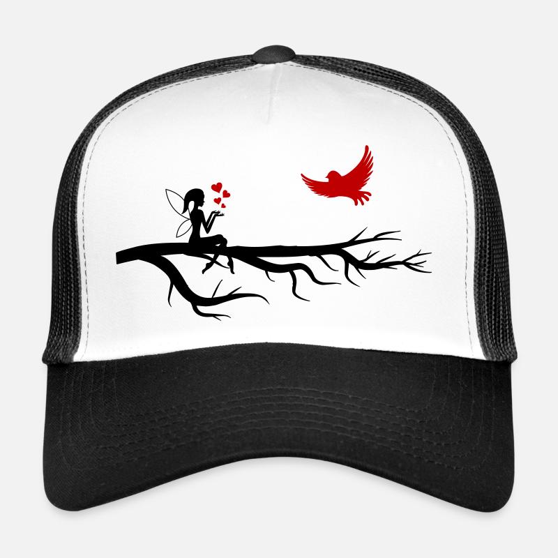 Fée Elfe Silhouette Amour Casquette trucker 