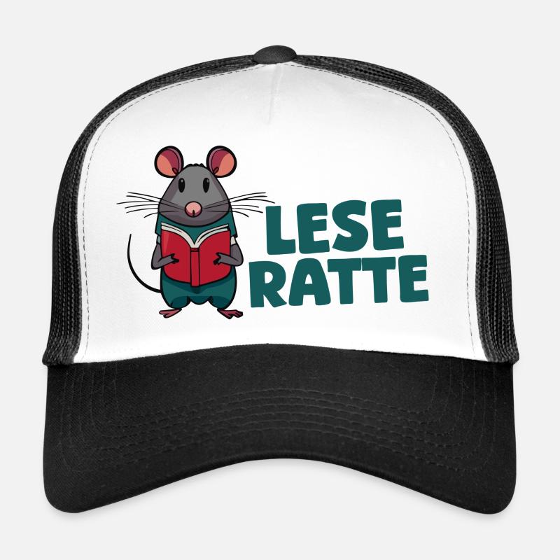 Leseratte - Trucker Cap - Weiß/Schwarz