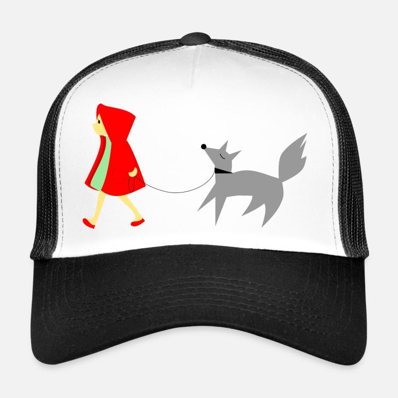 Little Red Riding Hood and the Wolf - Trucker Cap - white/black