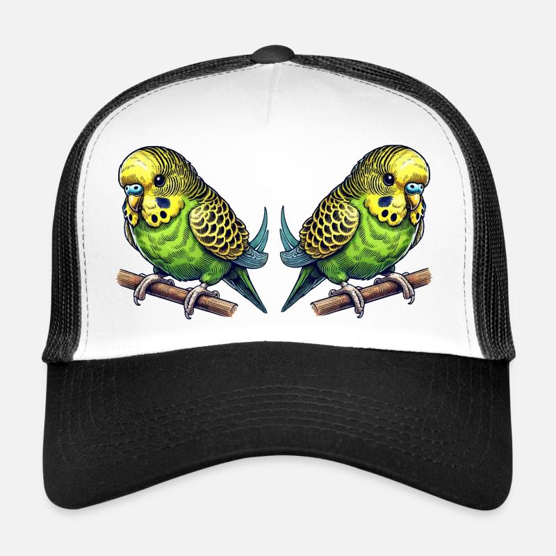 wellensittich 2 - Trucker Cap - Weiß/Schwarz