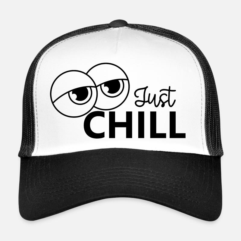Just Chill / Just Relaxed - Trucker Cap - Weiß/Schwarz