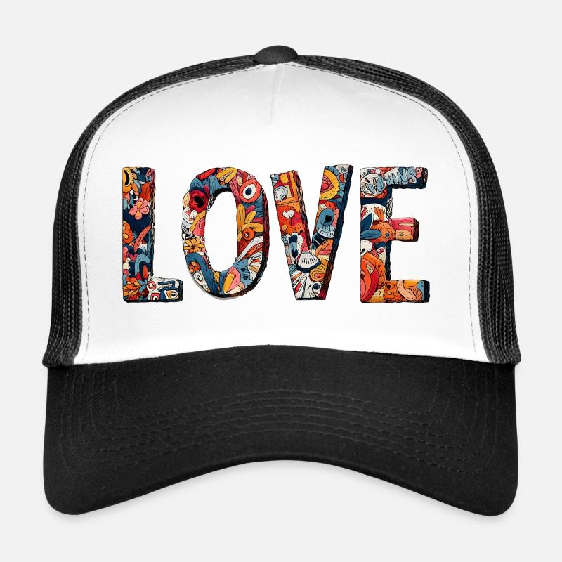 Creative Graffiti LOVE Design Trucker Cap