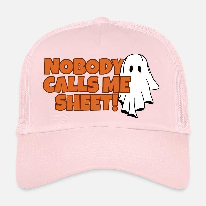 Nobody Calls Me Sheet Ghost Tee Trucker Cap