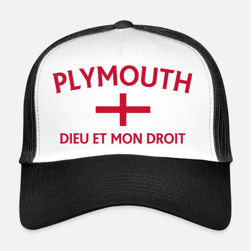 Devise du drapeau de Plymouth Casquette trucker 
