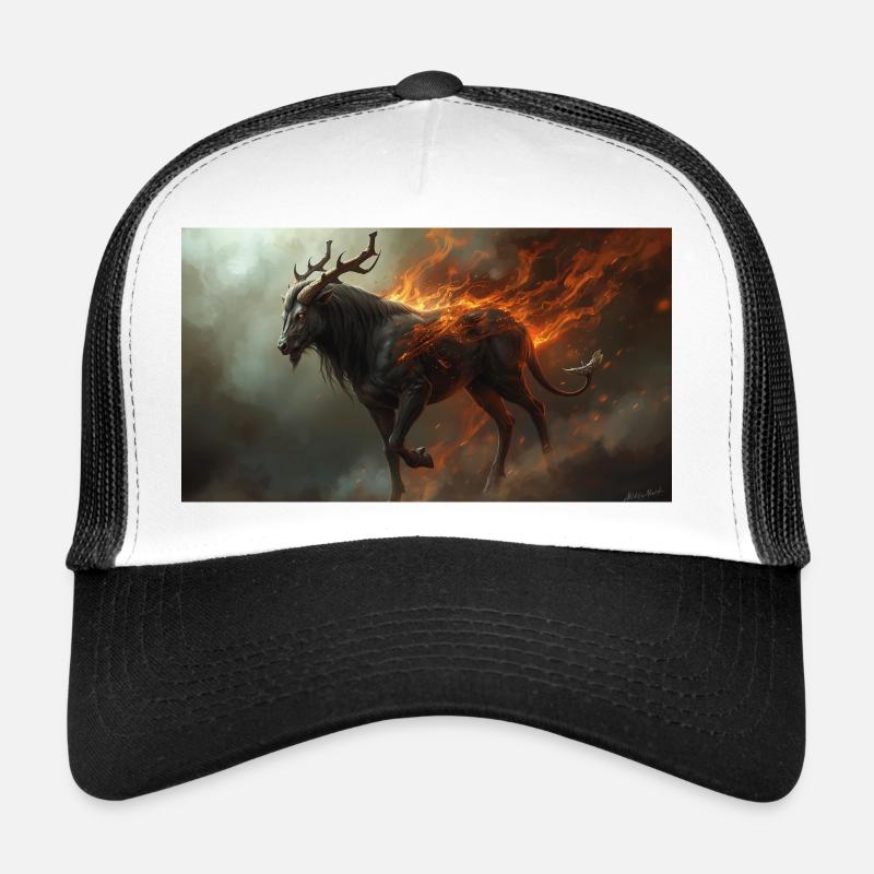 Cerberotaurus - Casquette trucker  - blanc/noir