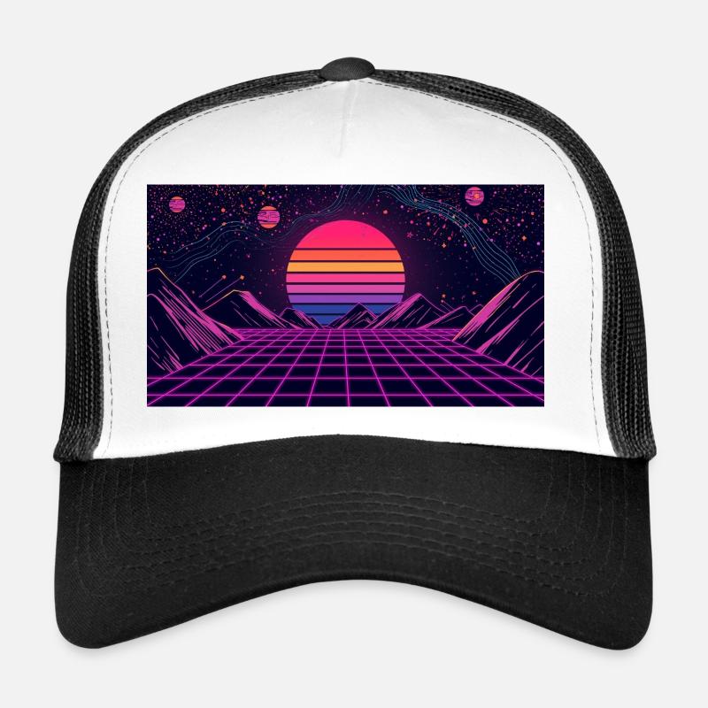 moon - Trucker Cap - white/black