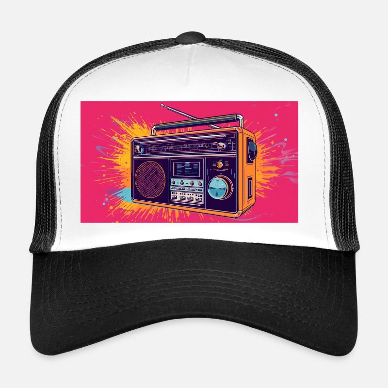 Cooles Radio - Trucker Cap - Weiß/Schwarz