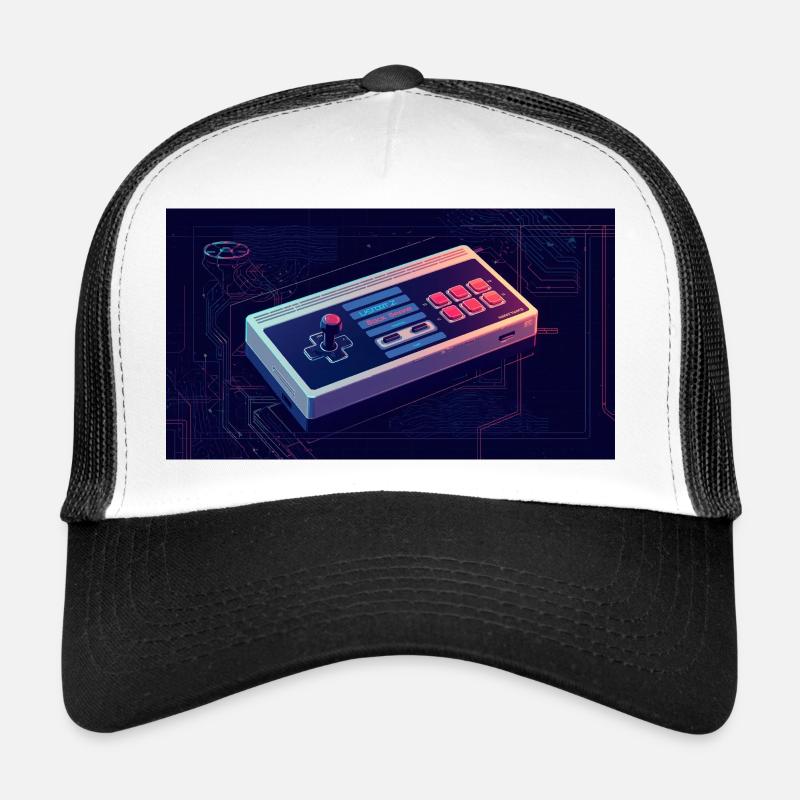 Console 80 - Casquette trucker  - blanc/noir