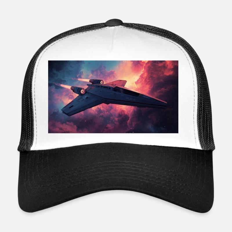 Spaceship - Trucker Cap - white/black