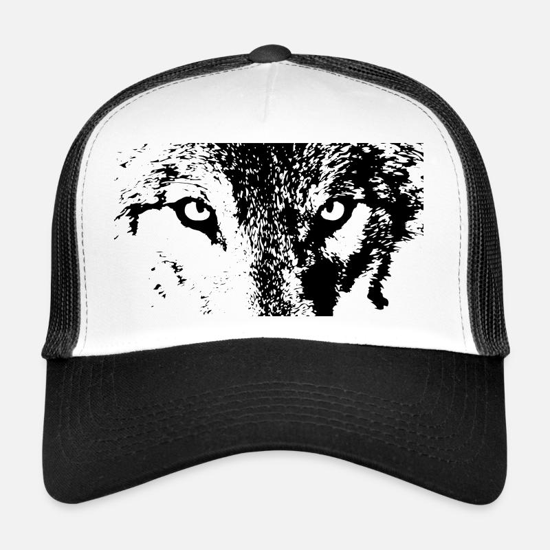 115304478_146019227_wolf_eye Trucker Cap