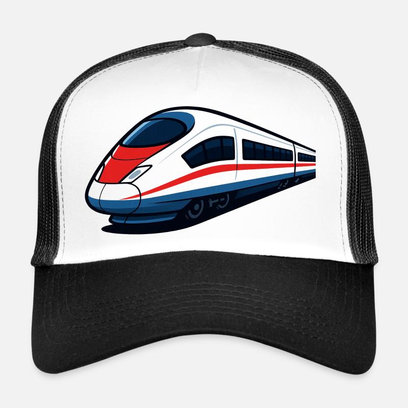 Neon lines high-speed train Trucker Cap