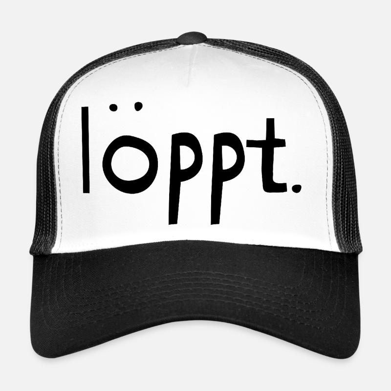 Loeppt-noir - Casquette trucker  - blanc/noir