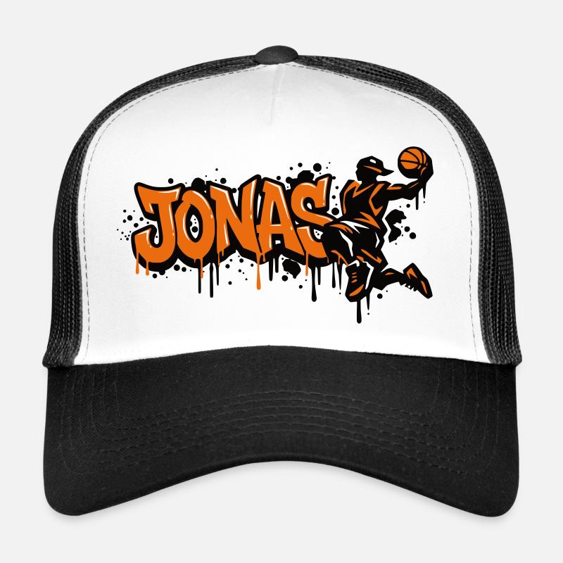 JONAS Graffiti Basket-ball - Casquette trucker  - blanc/noir