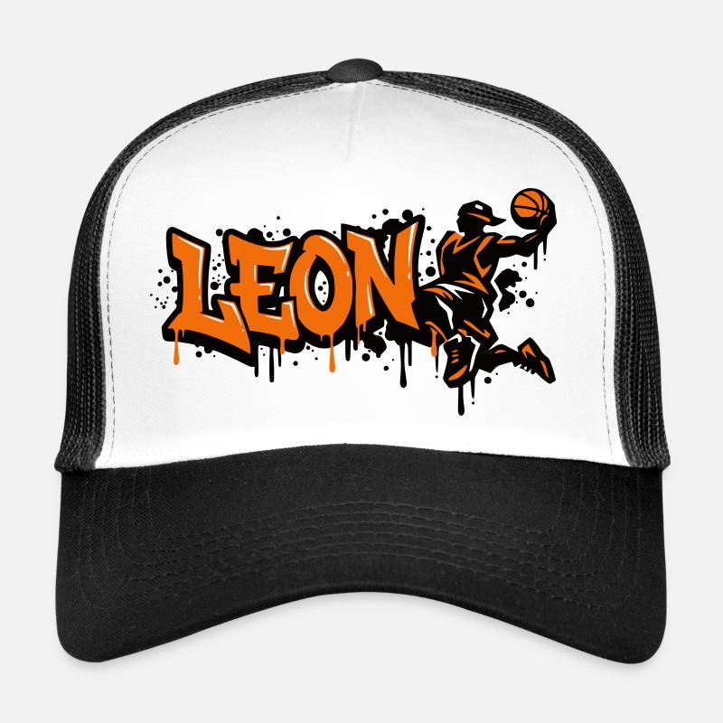 LEON Graffiti Basket-ball Dunk Casquette trucker 
