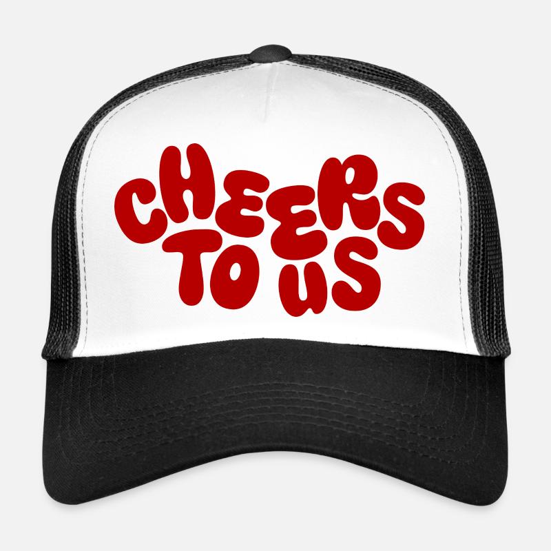 Cheers to Us – Colorful Bubble Font Trucker Cap