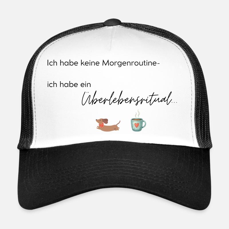 LIEBEVOLL Morgenroutine Dackel  Trucker Cap
