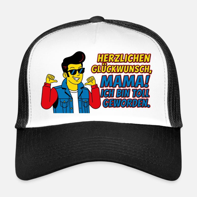 Herzlichen Glückwunsch Mama Sohn Witzig Trucker Cap